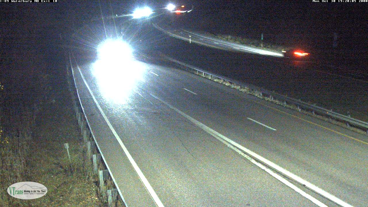 I-89 NB Exit 10 Waterbury South road camera