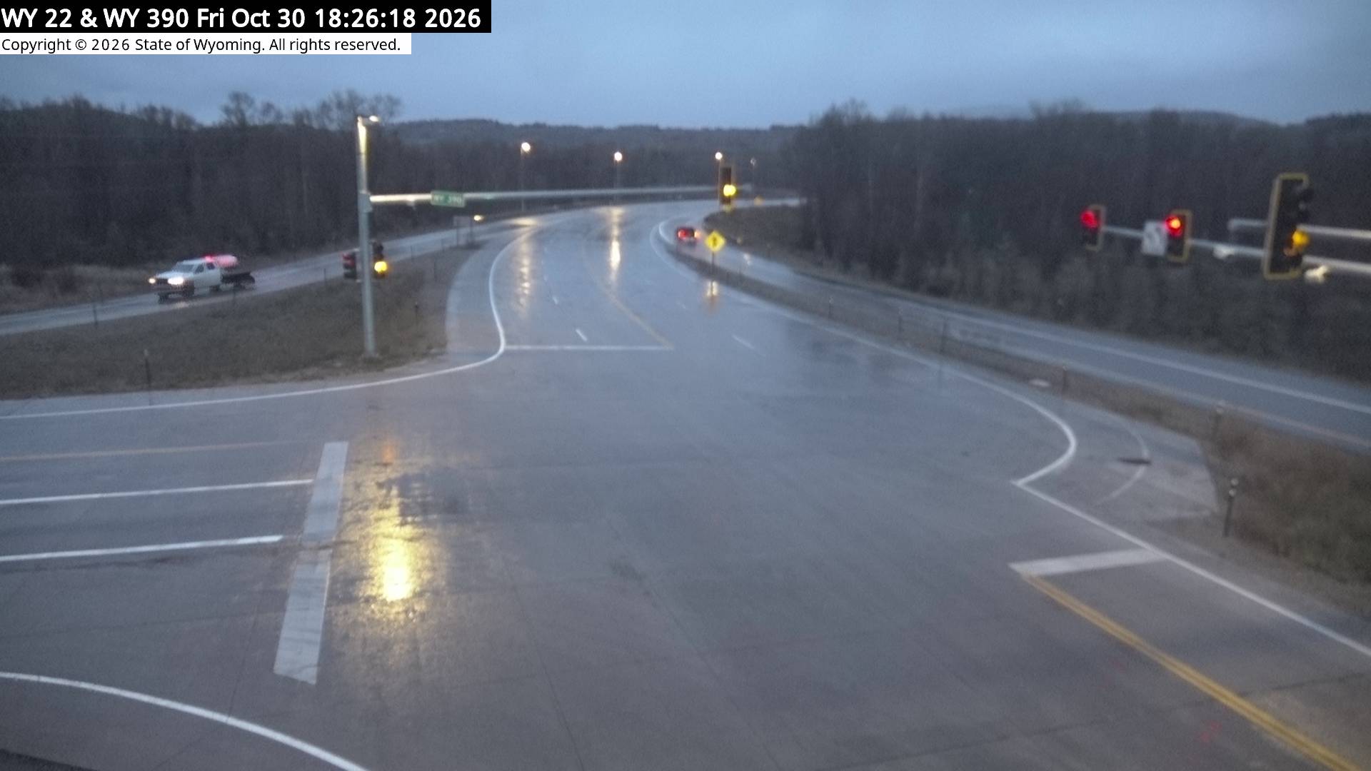 WYO 22 / WYO 390 Junction — Intersection road camera